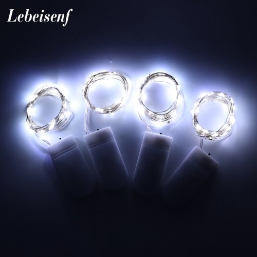 Image of 2M Silver Wire Mini LED String Lights with CR2032 Battery Power – Elegant Fairy Lights for Christmas, Wedding, Party, and Home Decor Garlands