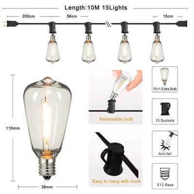 Image de Guirlande LED Extérieure Étanche & Résistante - Décoration Jardin