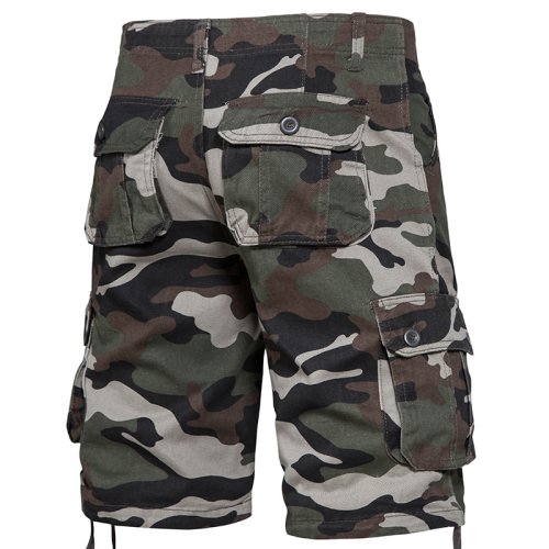 Zdjęcie Męskie spodenki Camo Letnie codzienne półspodnie Kamuflaż Outdoor Sports Krótkie spodnie Boczna kieszeń Bawełniane oddychające spodenki