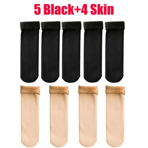 9Pairs-5Black 4Skin