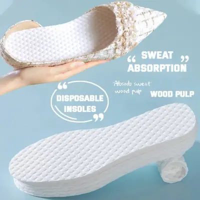 Image de Semelles en Pâte de Bois Naturelle - Absorption Optimale & Confort