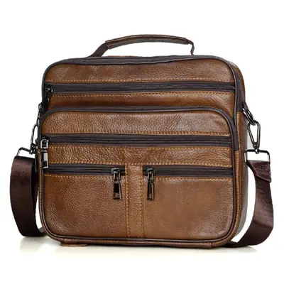 Image de Sac Bandoulière Homme Cuir Véritable - Élégant & Fonctionnel