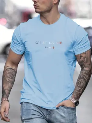 Image de T-Shirt Paris Imprimé - 100% Coton Homme