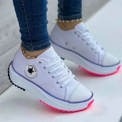 Image de Baskets Femmes à Motifs Toile - Style Décontracté 2025