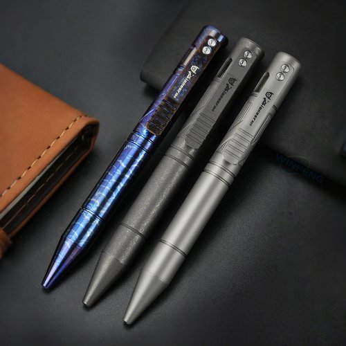 Image of Premium Titanium Tactical Pen with Bolt-Action Mechanism – Self-Defense Ballpoint Pen & Emergency Glass Breaker for Outdoor Survival