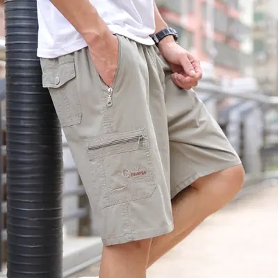 Image de Short Cargo Homme Coton Respirant - Style Décontracté Été