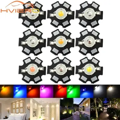Image de LEDs Haute Puissance 20mm - Blanc, Rouge, Bleu, Vert