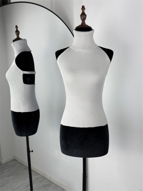 Image de Ensemble Tricot Femme 2 Pièces Col Haut & Dos Nu