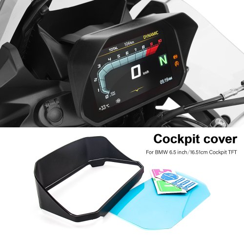 Image of Premium Anti-Glare Protection Cover for BMW Motorcycle TFT 6.5-inch Cockpit Display – Compatible with R1300GS, R1250GS, R1200GS, R1250R, R1250RS, F900GS, F900R, XR, F850GS, F750GS, S1000XR