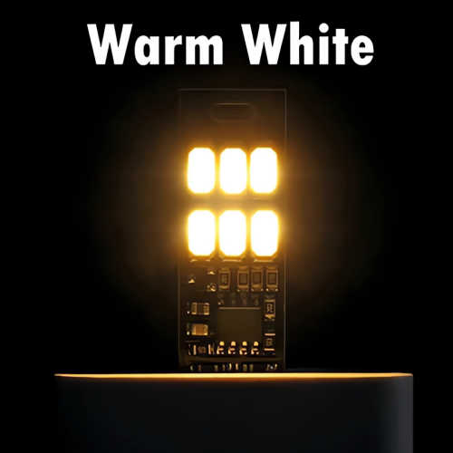 Bild von Tragbare Mini-LED-Tischlampe mit USB-Anschluss, 6x 5730 LEDs, Touch-Sensor, dimmbar, 5V, ideal als Nachtlicht für Power Bank, Laptop, Buchlesen und Schreibtischbeleuchtung