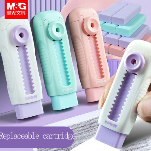 Afbeelding van Hervulbare Potloodgum met Push-Pull Ontwerp - Schone, Kruimelloze Gum voor Studenten en Kunstenaars