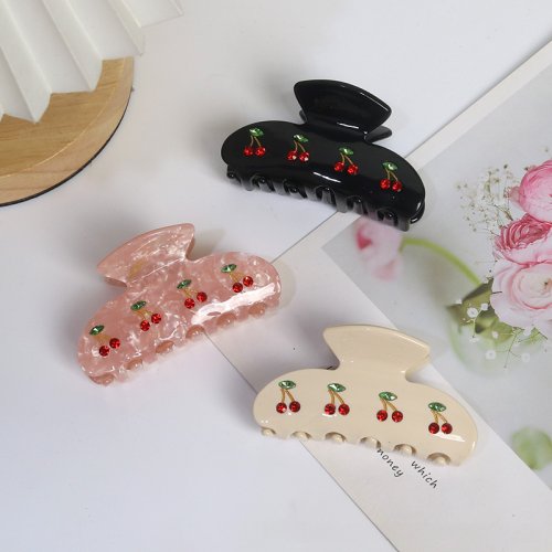Bild von Natürliche Haaraccessoires aus Milchweiß-Serie – Kirschblüten-Design mit Wasser-Rand, Pastoral-Stil, Luxus-Haarreif für elegante Kopfbedeckung