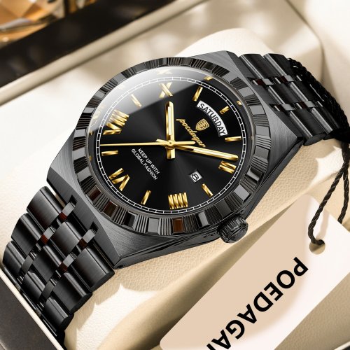 Image de Montre Homme Luxe Quartz Étanche avec Date et Lumineux