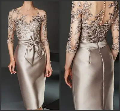 Robe Vintage Dentelle Maman de la Mariée Grande Taille