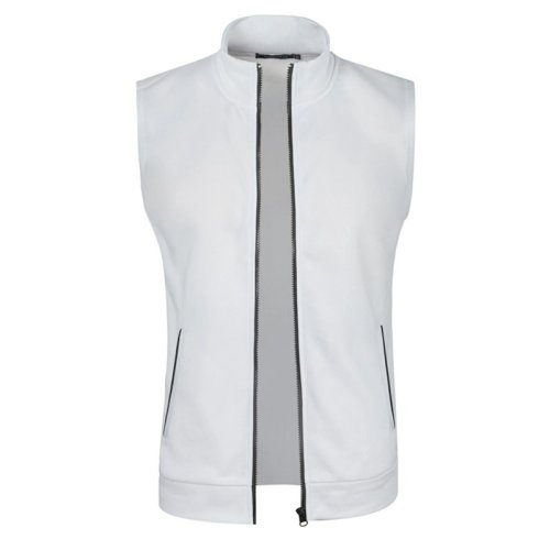 Immagine di Cappotti senza maniche con cerniera da uomo autunno maglioni dolcevita da esterno traspirante tinta unita streetwear giacca gilet uomo top atletici