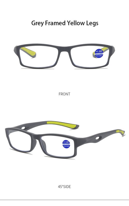 Immagine di Occhiali da lettura alla moda Uomo Sport Antiscivolo Anti luce blu Stile donna Occhiali da computer ad alta definizione + 1.0 + 2.0 + 3.0 + 4.0
