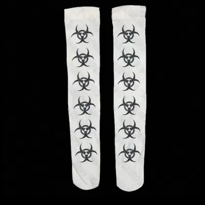 Image de Chaussettes Y2K Blanches Imprimées Graffiti Punk