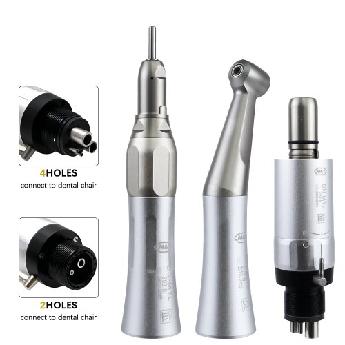 Imagen de Kit Completo de Piezas de Mano Dentales de Baja Velocidad Estilo NSK FX23 con Motor de Aire, Contraángulo y Pulverizador de Agua Externo para Pulido Dental