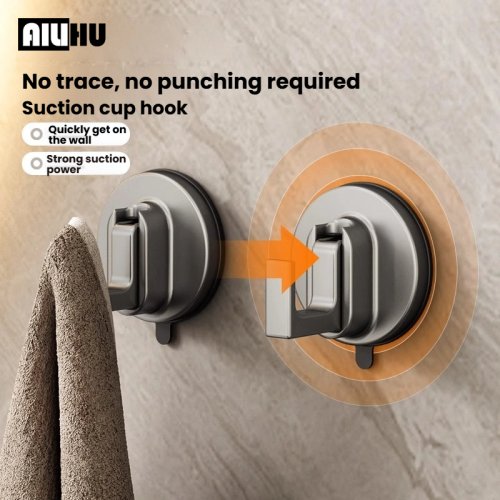 Immagine di AILIHU Bagno Ventosa Gancio Vuoto Non perforato Parete Cucina Camera da letto Porta dietro Gancio antitraccia Gancio per asciugamani
