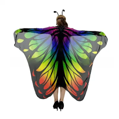 Image de Costume Fée Papillon avec Ailes et Masque