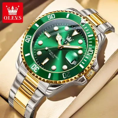 Image de Montre Homme Plongée Luxe - Cadran Rouge Acier Inoxydable