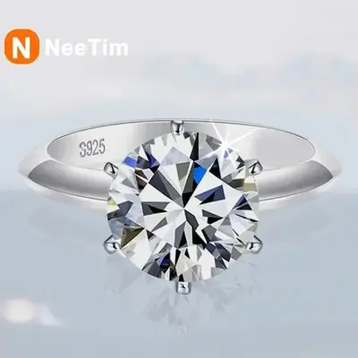Image de Bague Moissanite 0.55ct - Élégance Éternelle en Or Blanc