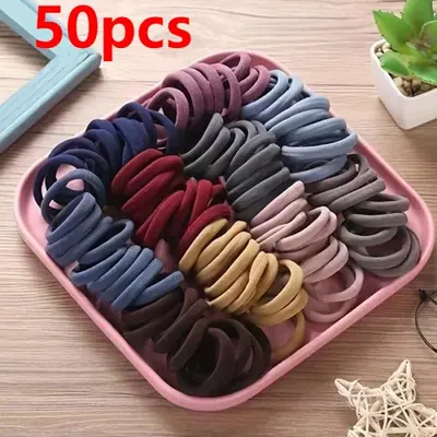 50 Scrunchies Couleurs Bonbons - Accessoires Cheveux Tendance