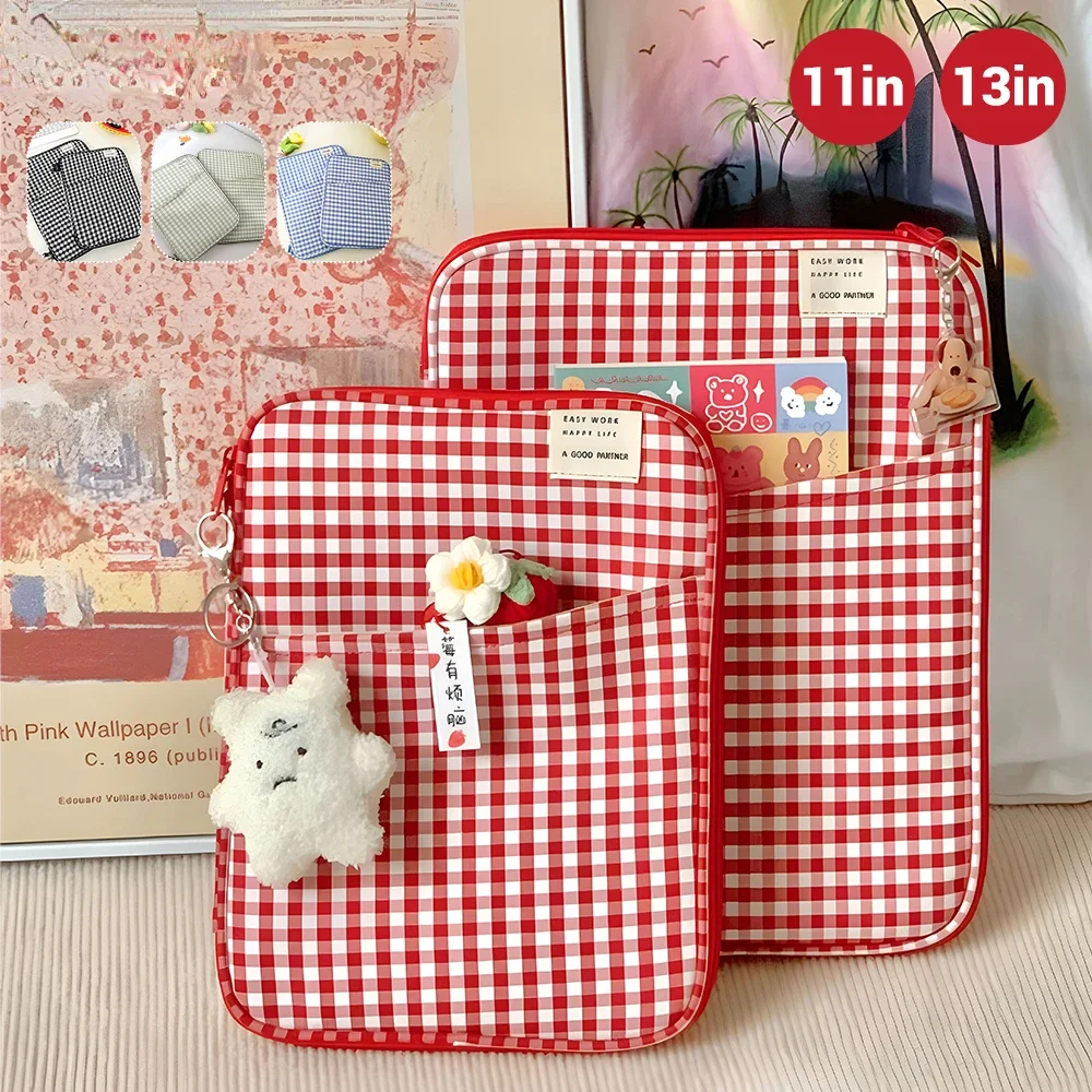 Afbeelding van Tablet Sleeve Tas 7.9-12.9 Inch Handtas Case voor IPad Samsung Xiaomi Tas Cover Schokbestendig Pouch Multi Zakken Tablet gevallen