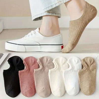 Image de Chaussettes Bateau Femmes - 6 Paires Colorées & Confortables