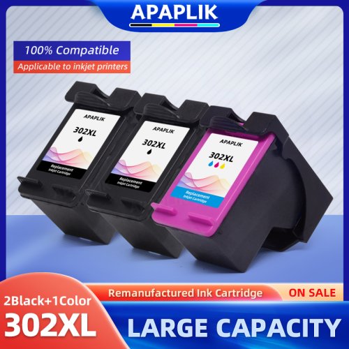 Afbeelding van Compatibele HP 302 Inktcartridge XL – Hoge Capaciteit voor DeskJet 2130, 2131, 1110, 1111, 1112, 3630, 3639, 4520 & 5200 – Zwart en Kleur
