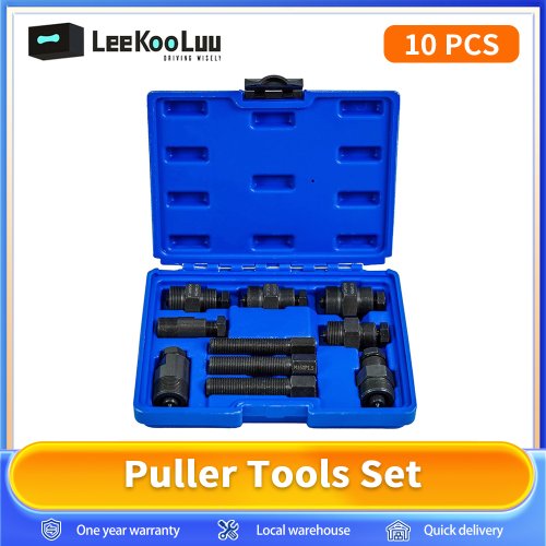 Image of 10-Piece Universal Motorcycle ATV Moped Flywheel Puller Tool Set for Honda, Suzuki, Kawasaki, and Bosch Engines – Professional Repair Kit