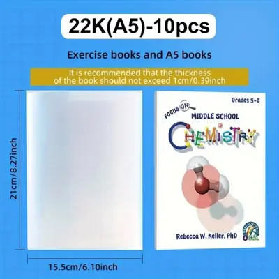 Image de Couverture de Livre Transparente A4 - Protection Durable pour Étudiants