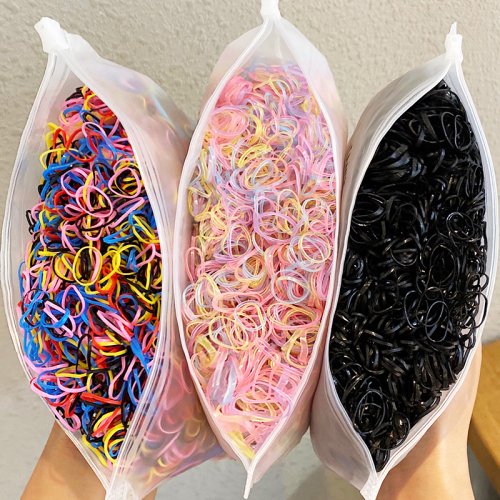 Immagine di Elastici per Capelli Colorati - Pacco da 1000 Pezzi per Ragazze