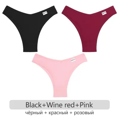 Image de Ensemble 3 Culottes Brésiliennes en Coton Doux
