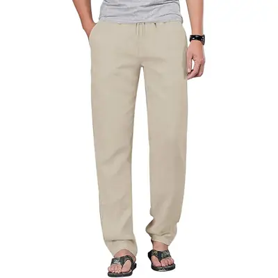 Image de Pantalon Homme Coton Lin - Confort & Style