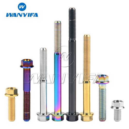 Imagen de Pernos de Titanio M5 y M6 en Diversas Longitudes de 10 a 100 mm con Cabeza Hexagonal Pequeña para Brida – Ideal para Motocicletas y Aplicaciones de Alta Resistencia