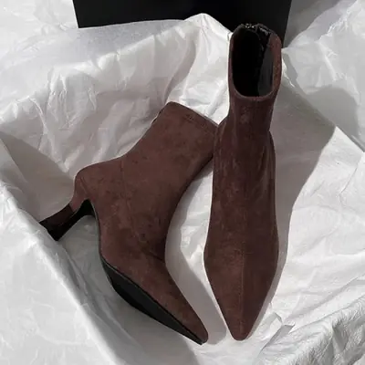 Image de Bottines Vintage à Talon Haut pour Femme
