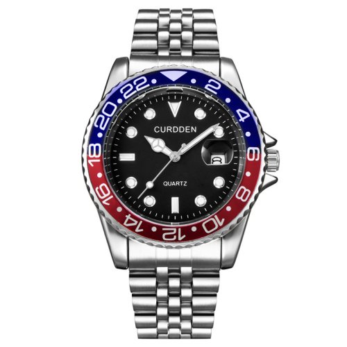 Image of Men Original Brand Watches Gold Fashion Full Steel Band Simple Date Quartz Vintage Wristwatch Silver Montre Homme Reloj Hombre