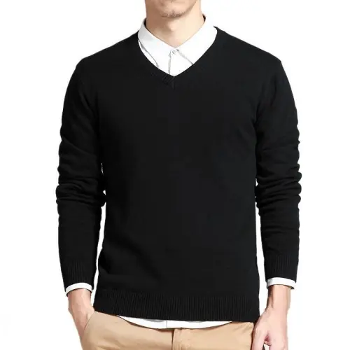 Image de Pull Homme Col V Coton Style Coréen