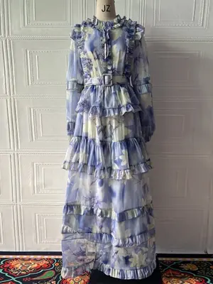 Image de Robe Abaya Élégante à Volants - Style Musulman 2025