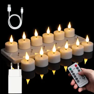 Image de Bougie LED avec Minuterie - Lumière Sans Flamme