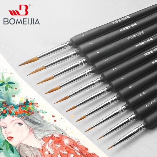 Bild von 10-teiliges Miniaturpinsel-Set mit ergonomischem Griff – Präzisionspinsel für Acrylmalerei, Malen nach Zahlen und kreative Kunstprojekte für Erwachsene