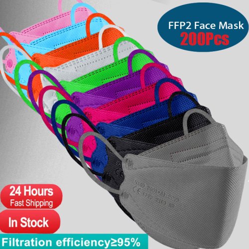 Afbeelding van Natuurlijke, vierlaagse FFP2-gezichtsmaskers in meerdere kleuren – Hoge bescherming en comfort voor dagelijks gebruik