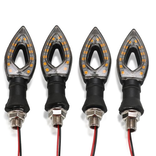 Image of 4-Piece Amber LED Turn Signal Lights for Suzuki GSXR600, GSXR750, GSXR1000 – High-Performance Motorcycle Blinkers with Universal Fit