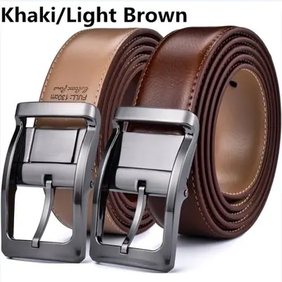 Image de Ceinture Homme Cuir Réversible - Boucle Rotative 2 en 1