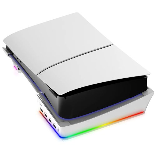 Image of IPEGA Horizontal Stand with RGB LED Light for P5 Slim &P5 Pro,Console Accessories with 14 Light Modes and 4-Port USB Ports