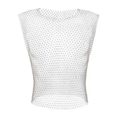 Image de Débardeur Homme Résille Transparent avec Strass - Look Sexy & Brillant