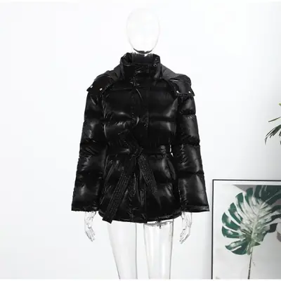 Image de Veste Hiver Femme à Carreaux - Capuche Détachable & Poche Zippée