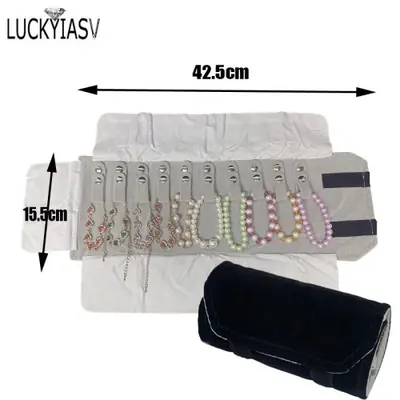 Image de Sac de Rangement Bijoux en Velours - Organisateur Portable