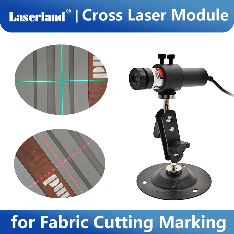 Image of Precision Red and Green Laser Cross Line Projector for Heat Press, Screen Printing, and Fabric Cutting Alignment